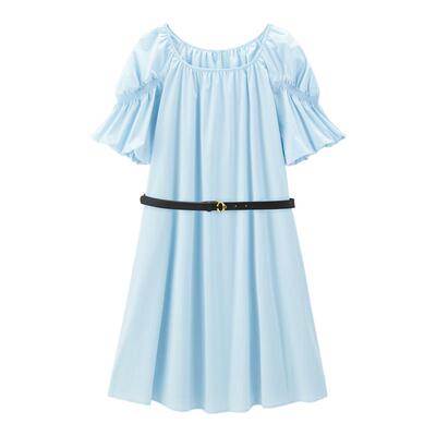 太平鸟女装2025年夏季新款棉质柔感娃娃裙品质连衣裙女A1FAF2746