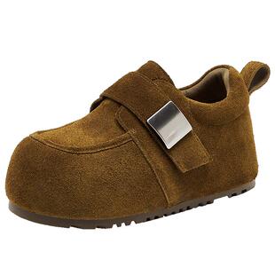 Lee Cooper厚底勃肯鞋女2026春季新款增高小个子女鞋真皮博肯鞋