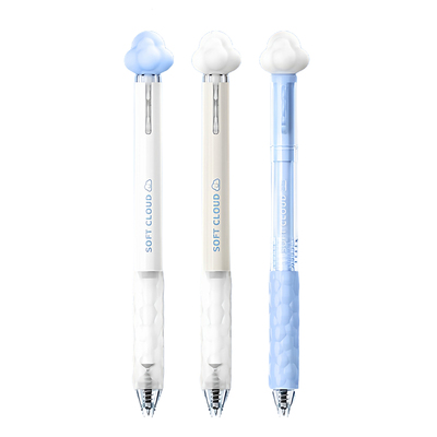 爱好云朵ST按动中性笔高颜值ins学生0.5考试刷题顺滑黑笔新款正版