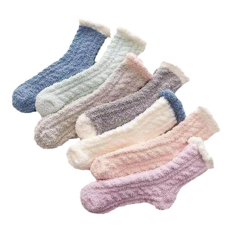 加厚产后毛巾袜月子袜秋冬睡眠袜