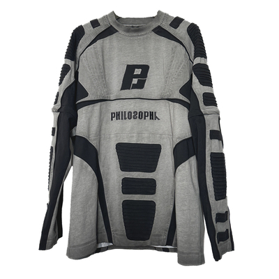 先锋刺绣扎染做旧长袖T恤CHAUNK