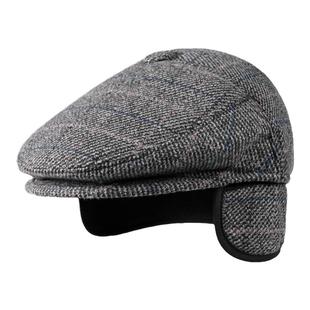 中老年人帽子男士冬天爸爸鸭舌帽爷爷加绒护耳保暖帽老人冬季棉帽