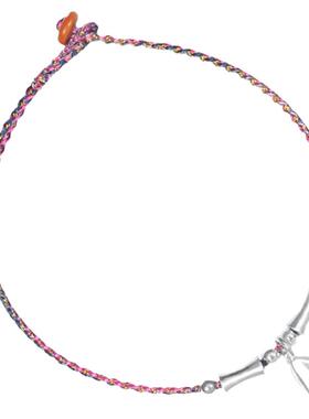 兰术女纯银银国风生日礼物编织绳