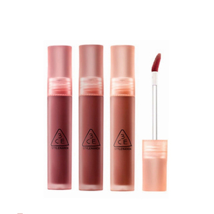 韩国3CE水雾唇釉laydown水光雾面乌龙奶茶色口红/double/casual