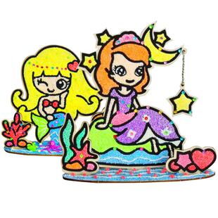 雪花泥画大号3d立体木板粘土画珍珠泥画儿童手工diy制作材料包