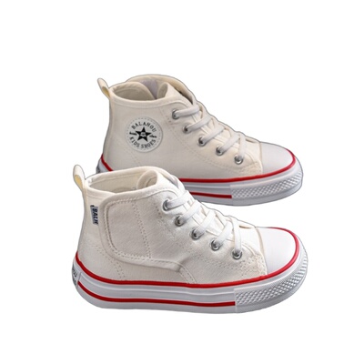 儿童白色帆布鞋春秋季休闲小白鞋