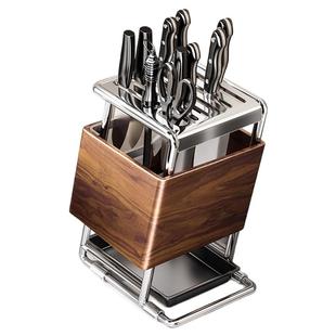 中古风厨房刀架置物架台面刀具收纳架2025新款菜板架筷子筒一体架