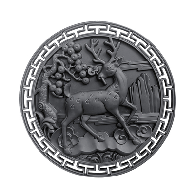 松鹿图塑料新中式装饰大挂件农村