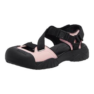 骆驼凉鞋2026春夏新款休闲凉拖鞋舒适外穿平底沙滩拖运动凉鞋女款