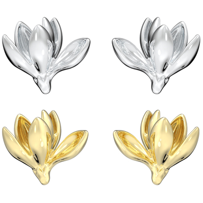 BENSHENG玉兰花耳钉女法式