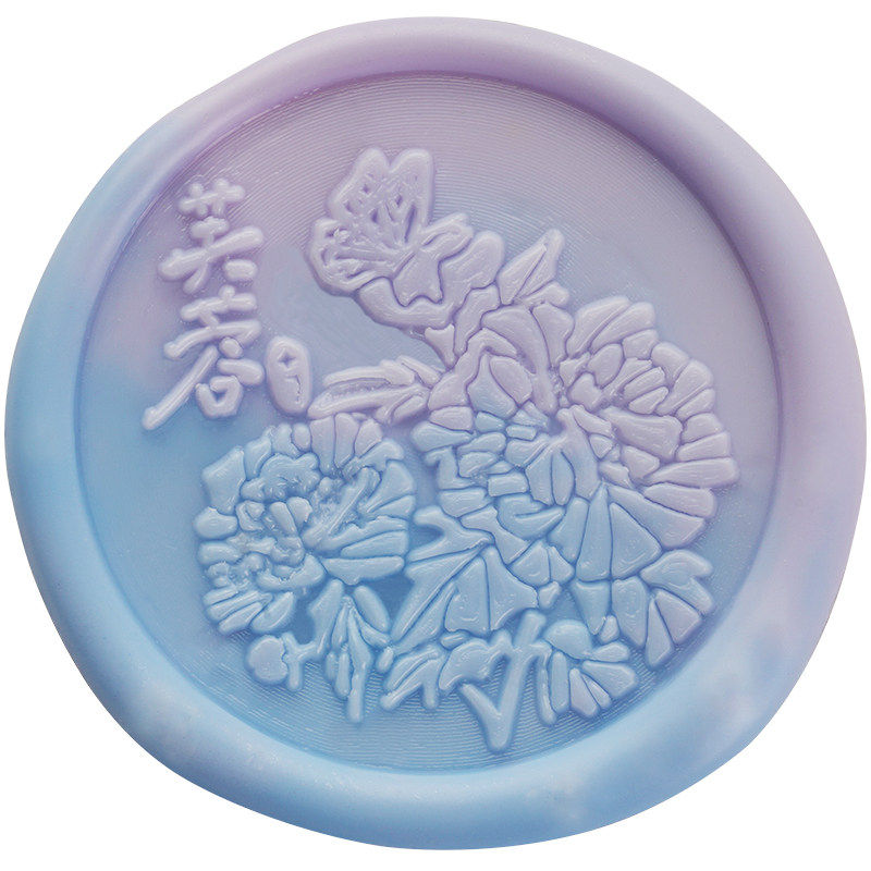 火漆印章十二月花神桂花水仙桃子学生手账DIY装饰火蜡印信封请柬