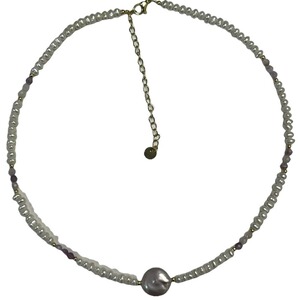 天然淡水珍珠项链女拼色众星捧月圆巴洛克吊坠颈链小众高级感颈链