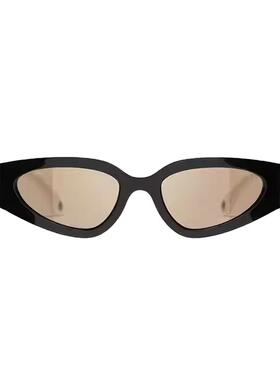 香奈儿新款猫眼拼色logo墨镜