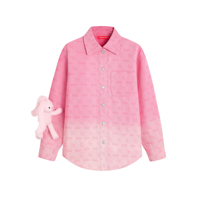 渐变色女士长袖牛仔外套