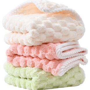 洁丽雅珊瑚绒毛巾比纯棉全棉吸水柔软速干家用新款洗脸巾干发帽