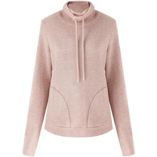 COCOBELLA设计感粉色套头毛针织衫女早春休闲卫衣高领毛衣MZ7102