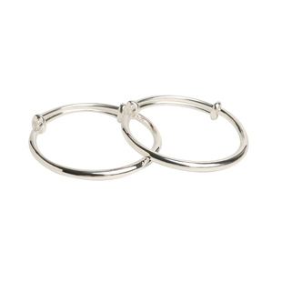 宫里上新宝宝银手镯一对999足银纯银镯子新生的儿婴儿满月礼物