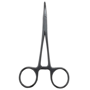 TulBox百集不锈钢宠物狗狗猫咪拔毛钳美容夹拔耳毛直弯头 12-14cm