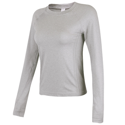 健身女孩修身速干无缝瑜伽服长袖