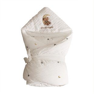 初生婴儿包被冬款加厚新生儿宝宝纯棉抱被春秋产房用品外出包裹