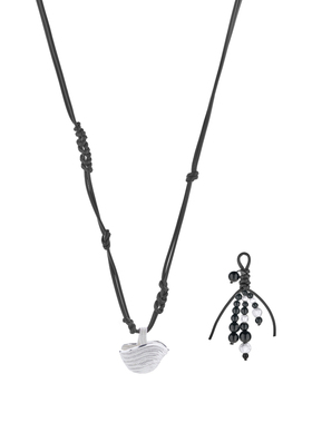 SOFT ROOM编织篮天然石长项链包挂吊坠可拆卸配饰小众设计毛衣链