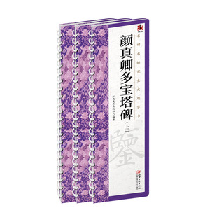名碑名帖完全大观字卡·颜真卿多宝塔碑（全3册） 颜体楷书毛笔软笔初学者学生成人书法入门字帖原碑帖精修放大 江西美术出版社
