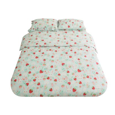 纯棉双层纱布自制卡通床单被套