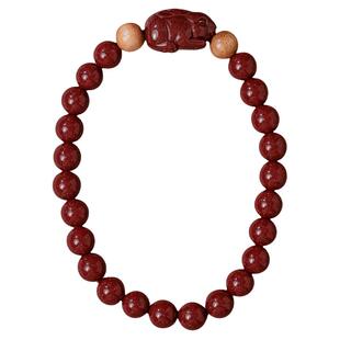 高含量朱砂紫金砂手链小众设计本命年兔年趴趴兔生肖桃木手串女款