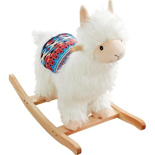 asweets小木马ins风儿童摇摇马实木宝宝周岁礼物玩具家居装饰摇椅