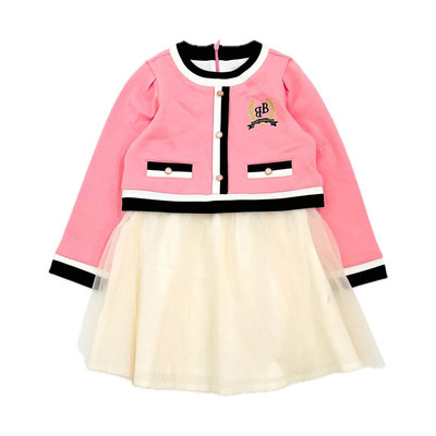 韩单女童春秋长袖外套连衣裙子