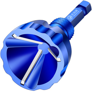 外圆倒角器螺丝丝杆去毛刺倒角刀螺栓杆螺纹圆角三刃修边刀修边钻