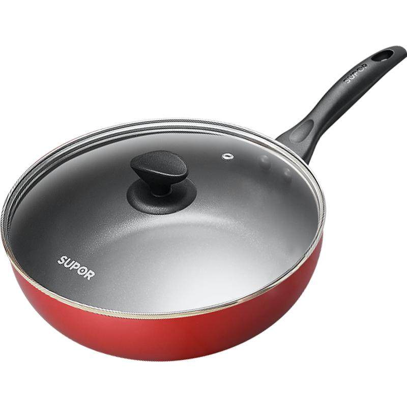 苏泊尔不粘锅炒锅不沾锅家用28cm平底煎锅炒菜锅明火燃气灶专用