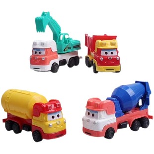 男孩生日工程车蛋糕装饰勾机挖土机搅拌车挖掘车运泥车油灌车摆件