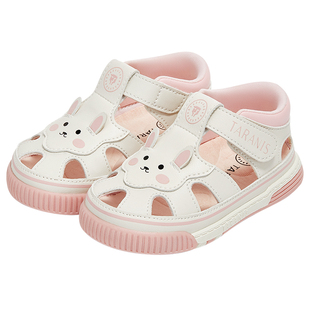 泰兰尼斯夏季新款女宝宝凉鞋卡通软底童鞋男童透气学步叫叫鞋婴儿