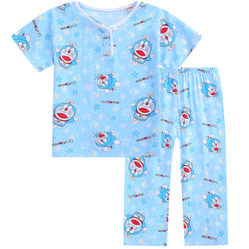 夏季短袖长裤女孩宝宝空调家居服