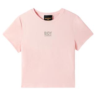 【幻彩蝴蝶】BOYLONDON美式修身短款短袖夏季新款女款T恤W01919