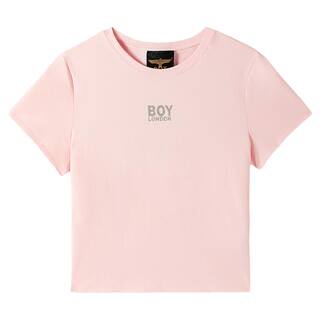 【幻彩蝴蝶】BOYLONDON美式修身短款短袖夏季新款女款T恤W01919