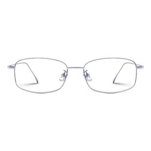 GM眼镜框超轻纯钛高智感女金丝窄方形防蓝光平光镜可配近视度数ZK