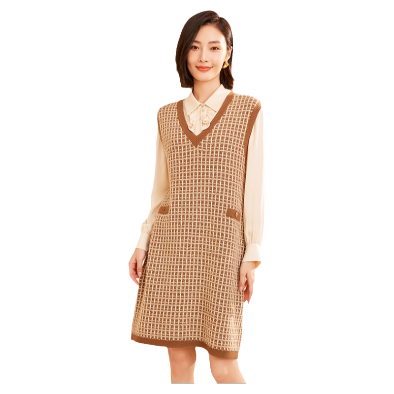 乔万尼商场同款2026春女士马甲背心毛针织衫ET3M766809