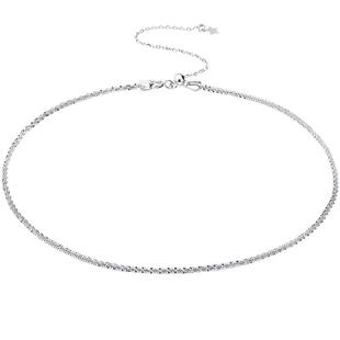 s925纯银项链女锁骨链高级感满天星短款颈链choker项圈气质潮饰品