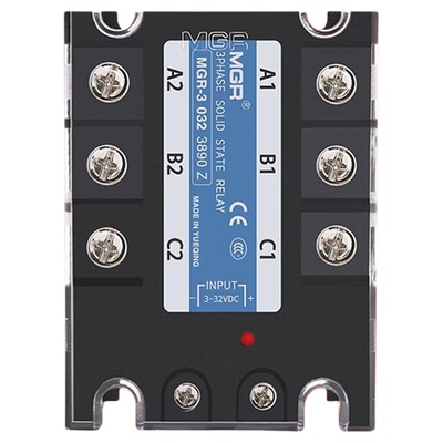 美格尔三相380v固态继电器直流12V 24V控220V交流MGR-3 032 3890Z