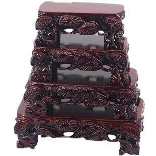 奇石底座实木可挖槽原木根雕托盘架子石头红木质摆件茶壶盆景