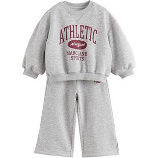 马克珍妮女童美式休闲运动套装儿童卫衣套装2026年春装新款250160