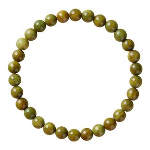 庆祥泰天然绿檀木手串黑曜石沉香盘玩文玩手链檀香女款男木质饰品