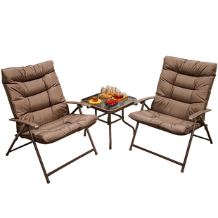 远茂阳台茶桌椅组合休闲区布置一桌二椅可折叠椅北欧网红休闲茶几