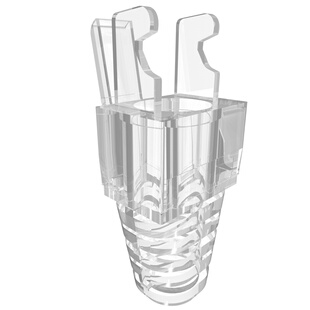 六类网线水晶头护套RJ45超五类网络保护套cat6透明镂空尾七类爪子