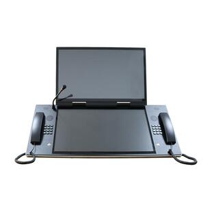 添添呼一机双屏触摸屏调度台大屏23.8寸IP对讲系统双手柄调度台ip指挥调度通信系统应急通信系统ip电话系统