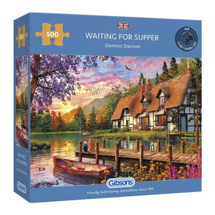 Gibsons欧洲进口拼图500片等待晚餐成年减压益智玩具礼品