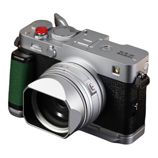 【XE5新款】号歌39mm用于富士XF23mm f2.8镜头方形金属遮光罩XE5套机镜头XF27mm F2.8 R WR镜头复古配件带盖