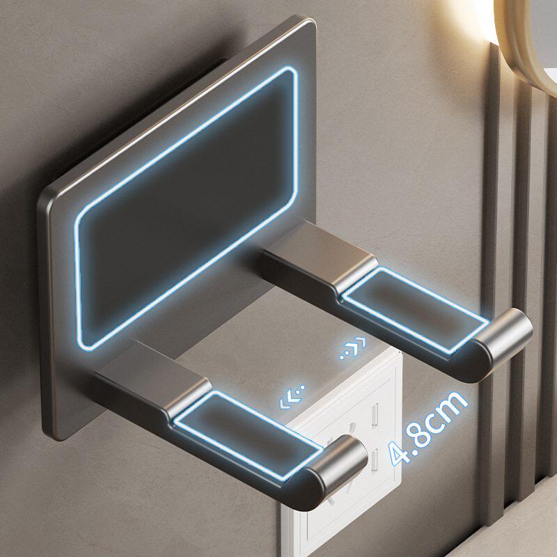 卫生间吹风机置物架免打孔手持浴室铝太空架放置架风电吹风收纳筒